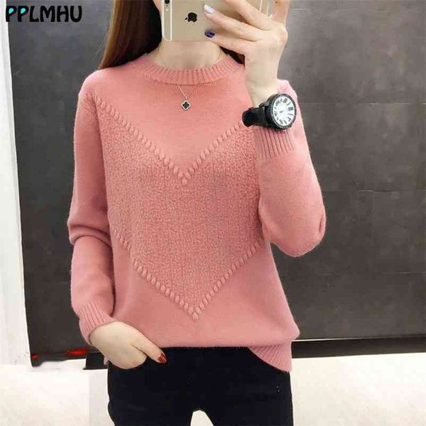 

slim pleated ribbed o-neck knitted sweater women elegant solid color korean pullovers fashion casual knitwear female 210522, White;black