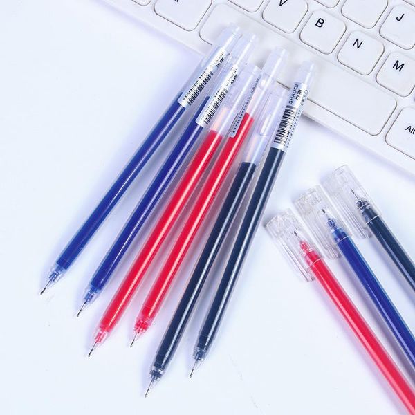 

pcs large capacity gel pen positive posture carbon water neutral 0.5mm simple student examination needle refill pens