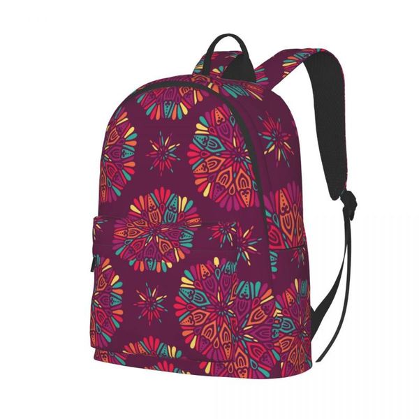 

backpack 2021 casual floral paisley school bag for teenage travel tote packbag