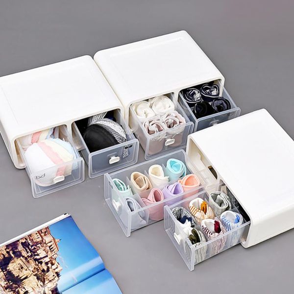 

storage drawers multifunctional box cabinet plastic container household organizer drawer stackable bras underwear socks