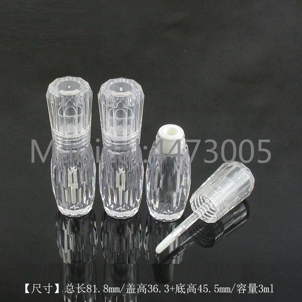 

10/30/50/100pcs transparent crystal diamond lip gloss bottle glaze cosmetics 3ml empty makeup diy tube refillable storage bottles & jars