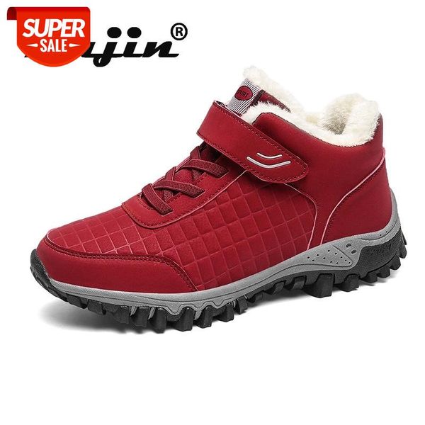 

fujin 2021 winter cotton shoes thickened velvet waterproof elderly shoes men women keep warm skid fashion breathable women #ec6p