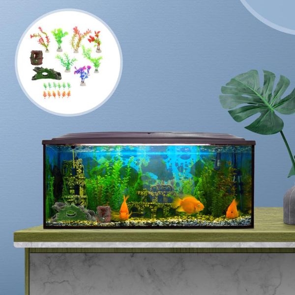 

21pcs aquarium simulation plants artificial aquatic ornaments decorations