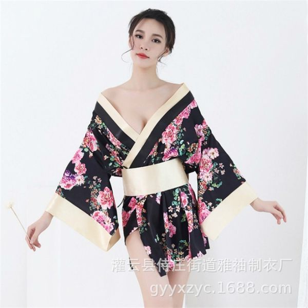 

yali xiuer new japanese kimono lingerie uniform temptation suit, Black;white