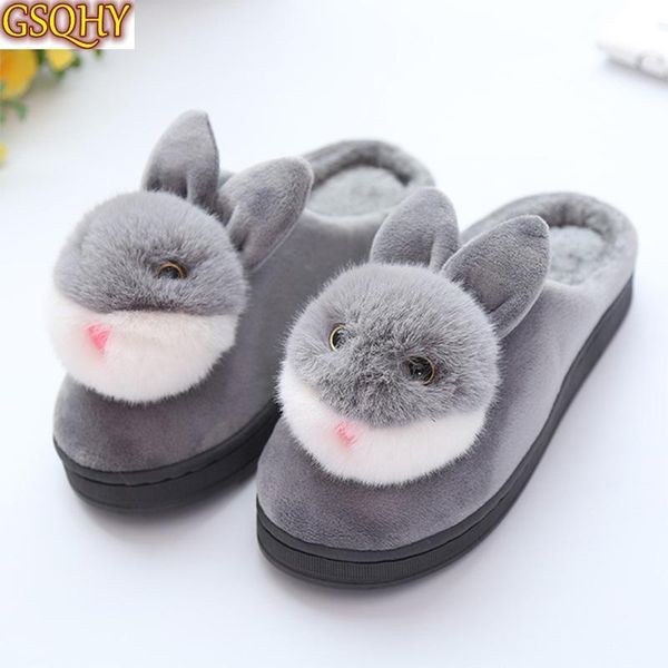 

women winter warm slippers faux fur comfort fluffy plush cartoon female home furry indoor house shoes ladies bedroom flat, Black