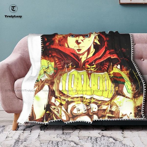 

blankets mirio togata blanket soft pom bedspread aesthetic fleece meditation