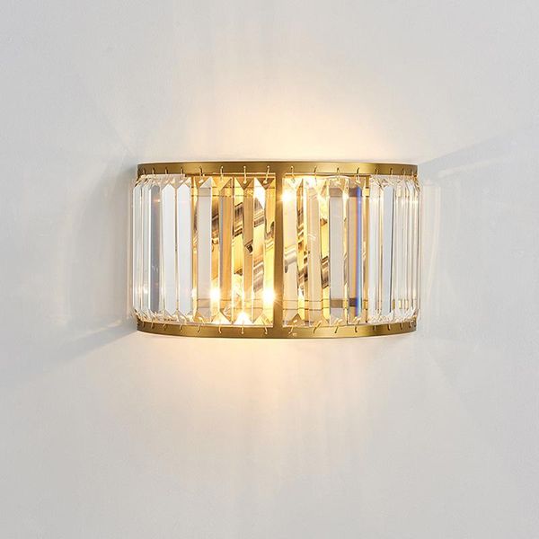 

crystal wall lamp gold black design loft indoor bedside nordic led lights decoration for living room clocks