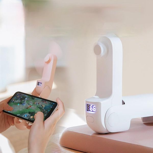 

electric fans folding lightweight mini fan usb handheld hanging neck mute deskportable storage charging small