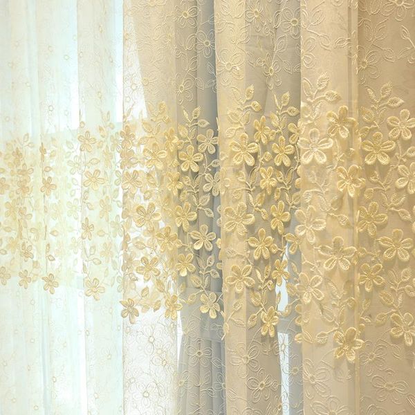 

curtain & drapes korean pastoral european embossed curtains fabric finished shade floor window sash living room bedroom