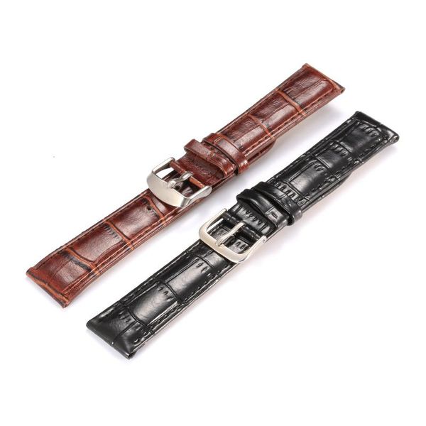 

watch bands simulation leather watchband fashion solid color waterproof soft classic simple high-grade accessories for women and men, Black;brown
