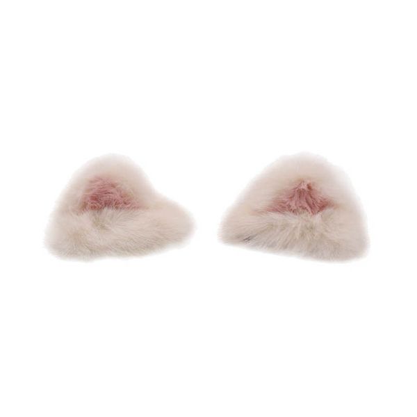 

baby hair accessories pins bb clip barrettes clips girls headbands children kids cat ear imitation fur rabbit plush soft trim headdress d307, Slivery;white
