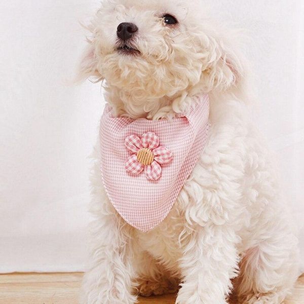 

dog apparel puppy neckerchief adjustable pet cat neck bandana collar scarf accessories for cats & small dogs