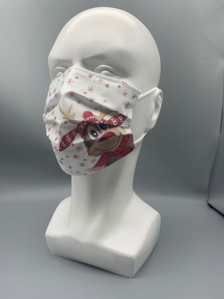 

custom logo antler lovers disposable three-layer protective non-woven melt blown mask 50 pieces