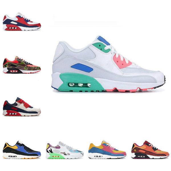 

classic 90 90s sports shoes mens women pink multicolor suede grey white triple black mash camo orange triple white leather volt trainer snea