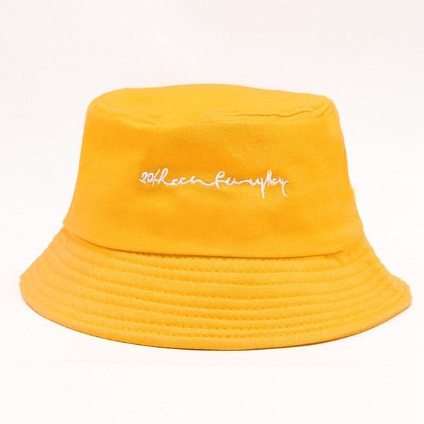 

cloches 2021 fisherman flat hat embroidery soli outdoor hipster headwear accessories women streetwear hip hop casual folding bucket hats