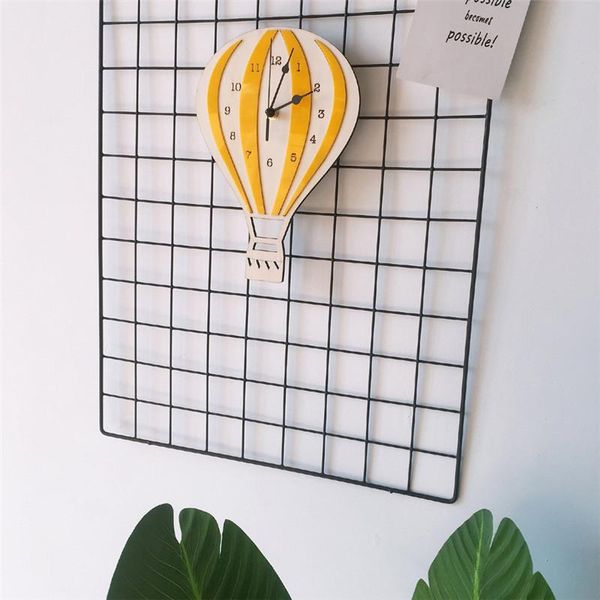 

wall clocks air balloon clock solid wood ins style shape creative acrylic hanging watch 3d restaurant living room home decor