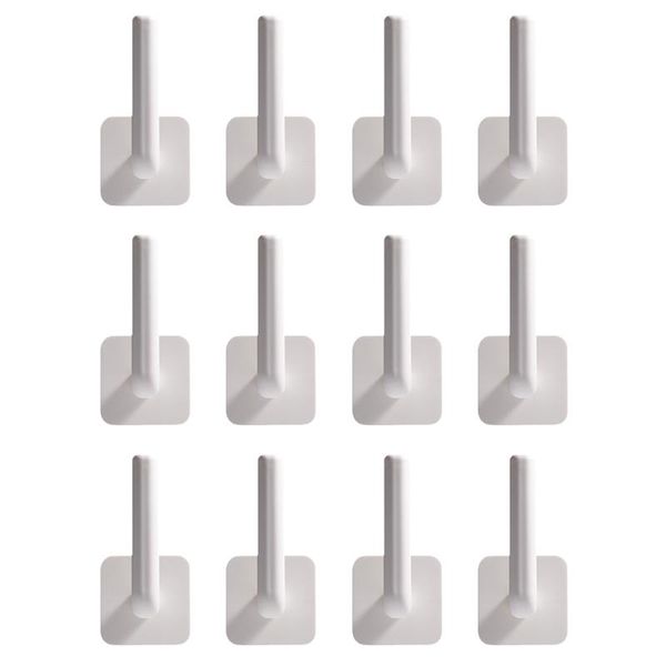 

hooks & rails 12pcs kitchen hangers punch clothes storage holders