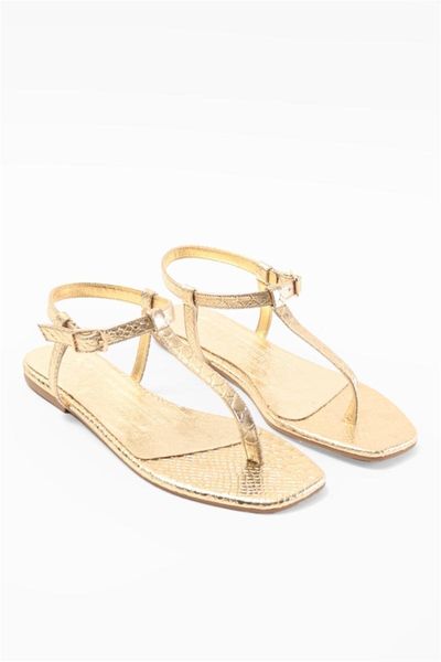 

sandals gold color, Black