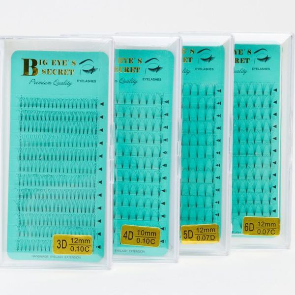 

big eye's secret lashes short stem premade fans volume extensions pre made 3d4d5d6d faux mink extension1
