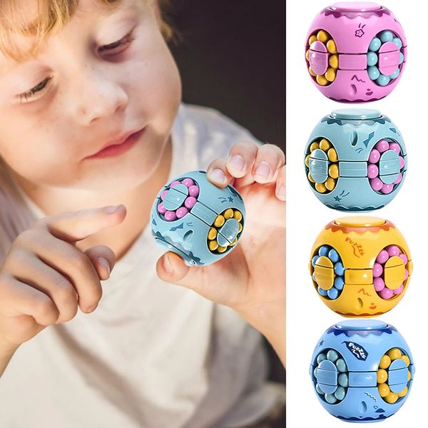 

1PC Anti-Stress Rotating Magic Bean Cube Adults Kids Stress Relief Toy Funny Educational Breakthrough Game