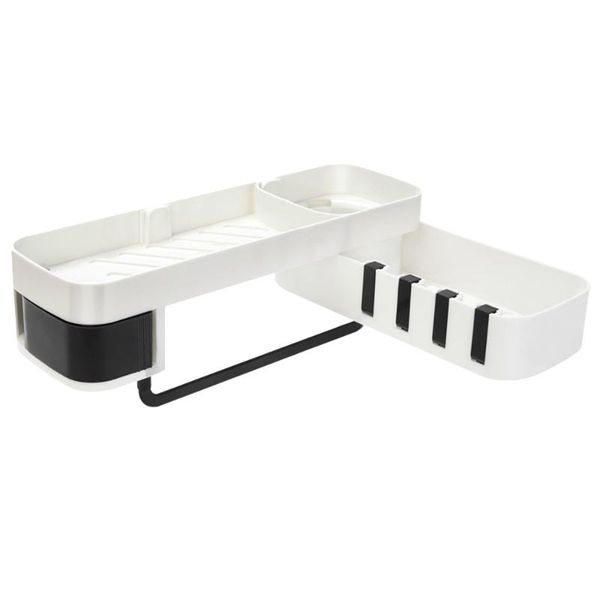 

bath accessory set corner storage rack holder shelf bathroom toilet seamless rotating tripod 34 cm*11 cm*8 cm
