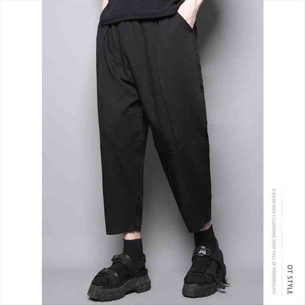 

summer is dark, yamamoto chic, women pant harem simple, baggy, boxer shorts, mens slacks, Black