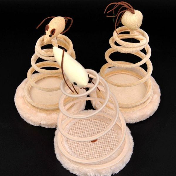 

cat toys cute funny toy spiral spring tray cats pet playing training supplies