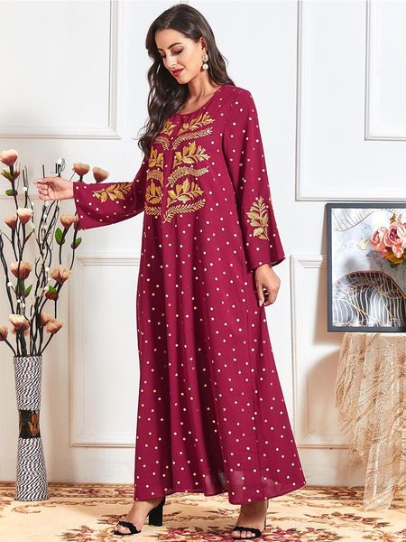 

abaya dubai turkey hijab muslim fashion dress islam clothing abayas for women robe longue de moda musulmana vestidos plus size, Red