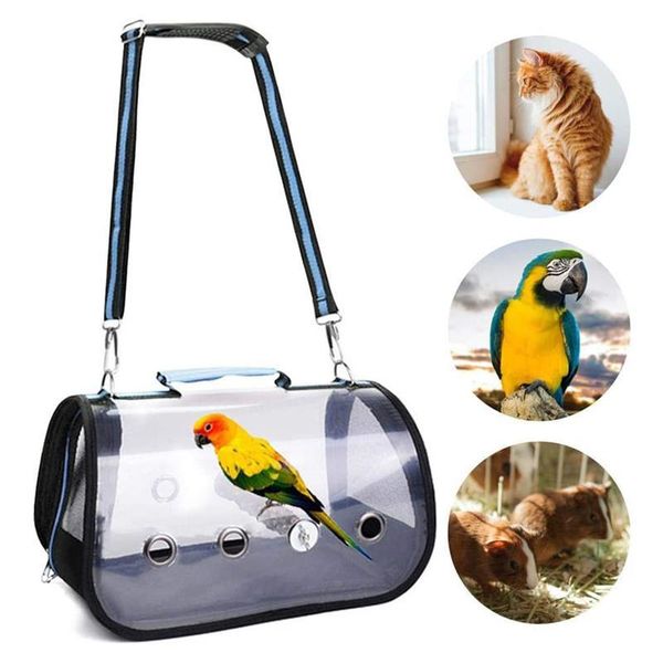 

bird cages transparent one-shoulder carry bag handheld parrot car cage outdoor travel pet carrying accessories