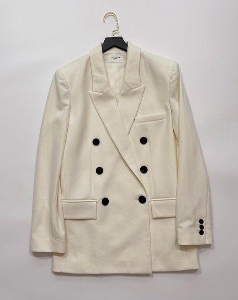 

women's suits & blazers 2021 autumn and winter classic fashion milky wool coat jacket women casual blazer, White;black