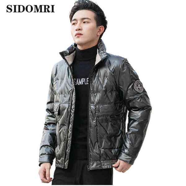 

jacket light-sensitive winter men down fabric with 80% white duck warm stylish think and mens coat, Black