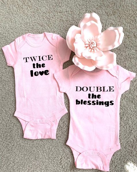 

twin boys girls outfit twins baby gift ideas born shower summer short sleeve bodysuits casual ropa rompers, Blue