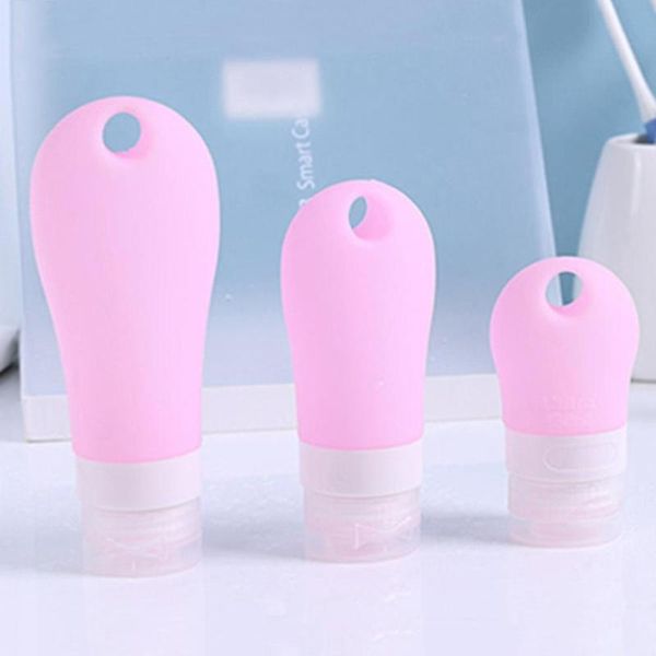 

4pcs 38/60/90ml travel lotion shampoo gel cosmetics hanging hole empty bottle storage bottles & jars