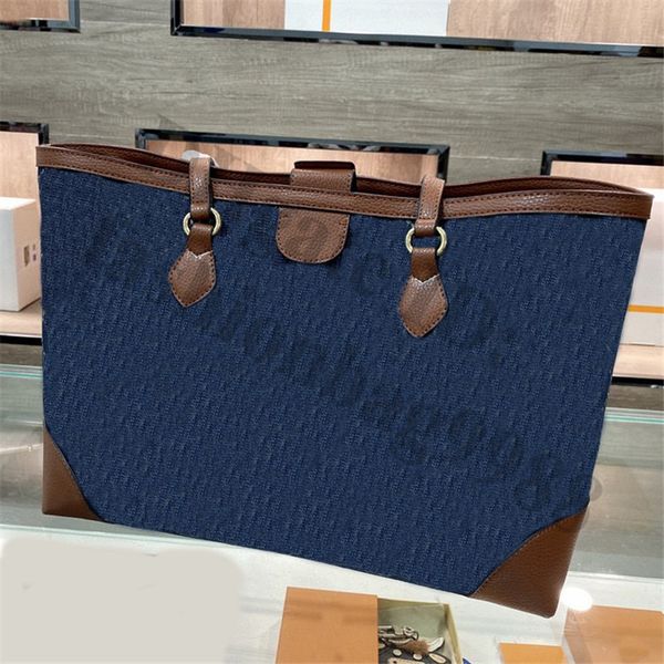 

vintage brand women leather big totes large capacity real genuine blue luxury designers handbags mother shop ladies tote armpit shoulder bag