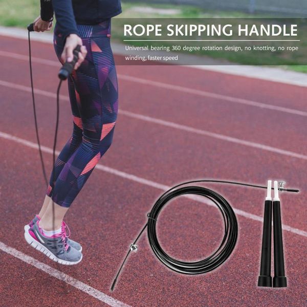 

adjustable jump ropes 3m steel wire pvc handle fitness exercise sporting supportive parts portable skipping rope