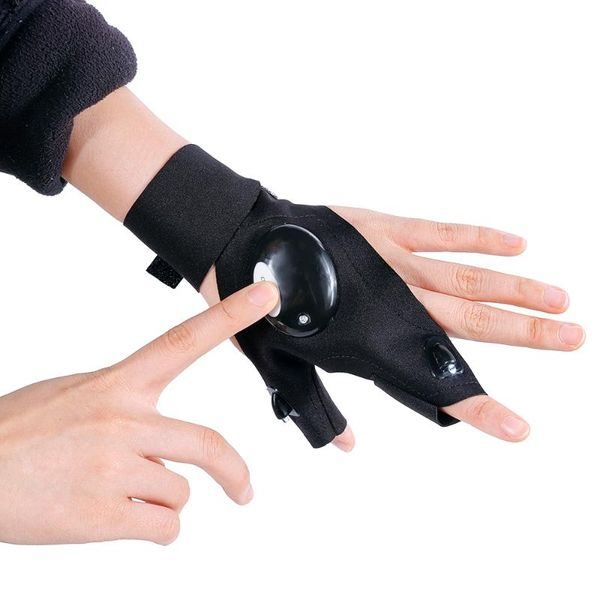 

professional hand tool sets fingerless glove led waterproof torch outdoor fishing camping hiking survival rescue multi light