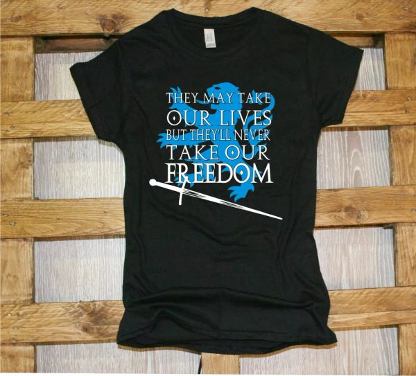 

braveheart mesh women j357 t-shirt slim mel gibson william wallace, White;black