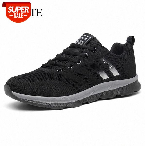 

wotte 2020 men's sneakers breathable mesh men casual sneaker lace-up lightweight men casual shoes fashion summer size 44 #3e0m