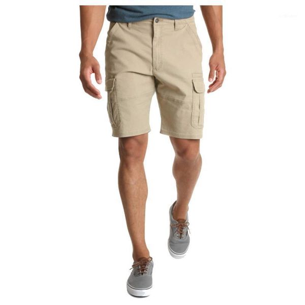 

men's shorts men's fashion casual classic loose stretch cargo short pants summer baggy multi pocket military male cotton, White;black