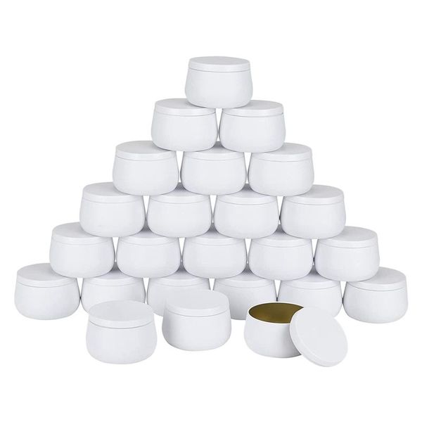 

storage bottles & jars 24 pcs 8oz candle tins with lids, jars, bulk for making candles,
