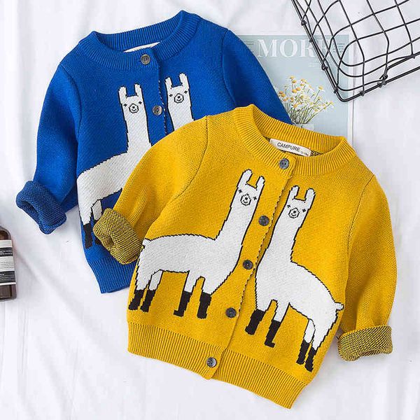 Outono inverno meninos meninos meninas alpaca padrão casaco de casaco crianças roupas manga comprida kids kids 210429