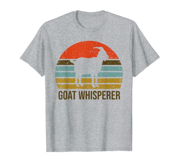 

goat whisperer retro distressed goat farmer farm t-shirt, White;black