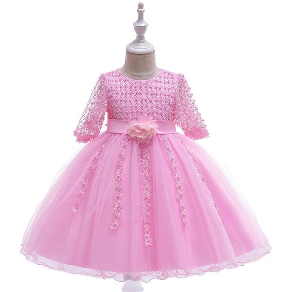 

girl's dresses flower girls tutu kids clothing elegent hand beading for children princess party tassel 3-10y vestidos, Red;yellow