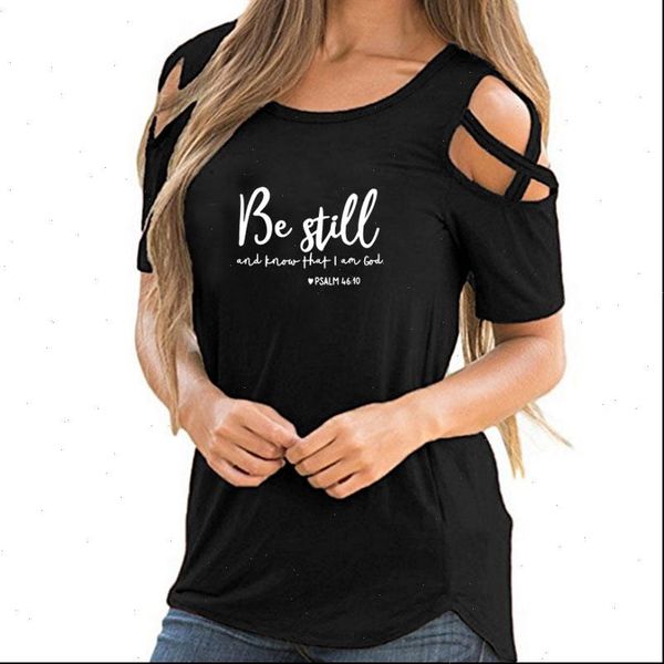 

be still womens t shirts and know that i am god shirt women religious christian tshirt casual summer faith graphic, White