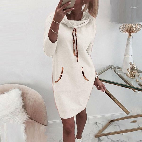 

casual dresses womens sweater hoodies dress women winter jumper hooded sweatshirt long sleeve ropa de mujer 20211, Black;gray