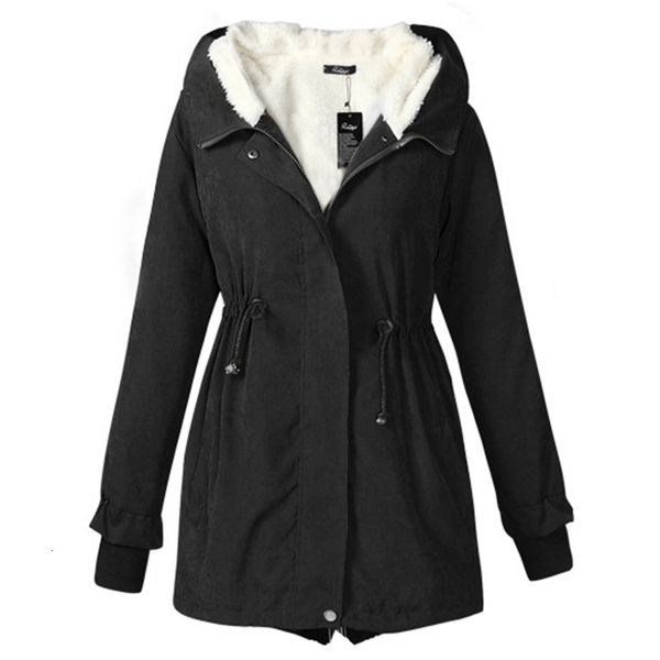 

2021 autumn and winter cloth women's warm coat cold proof thickened medium long cotton, Black