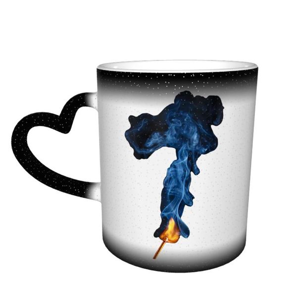 

mugs blue flame mug wholesale vintage porcelain coffee the changes color cups