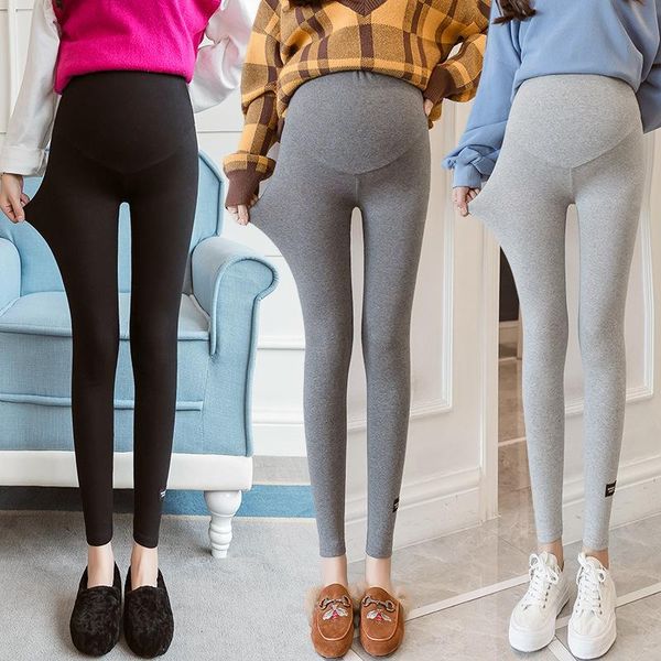 

maternity bottoms 2021 spring casual legging elastic waist belly sports clothes for pregnant women autumn pregnancy pencil pants, White