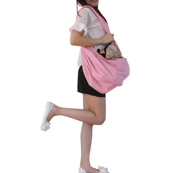 

cotton light pink pet sling dog cat carrier bag by cpam for car seat covers
