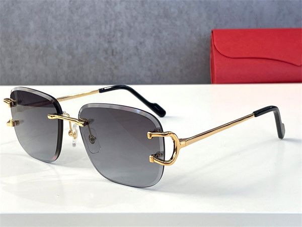 

fashion designer 0021 sunglasses men simple metal square shape crystal cutting rimless sun glasses outdoor business leisure style anti-ultra, White;black